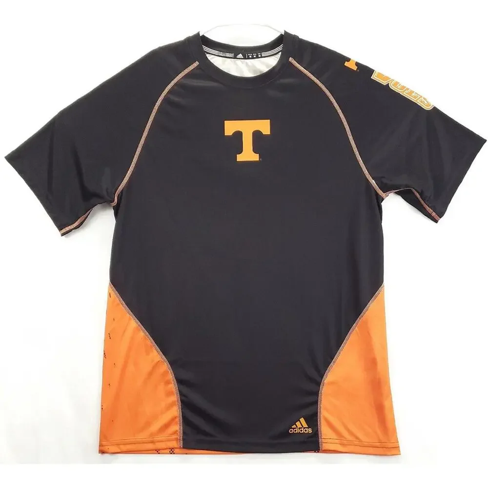 Adidas Tennessee Volunteers Shirt Mens Medium Black Orange Climalite